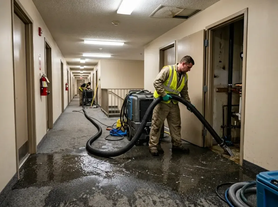 multi-unit-apartment-hallway-f-005 — frequently asked questions, Emergency Burst Pipe Water Extraction & Removal in Evansvil…